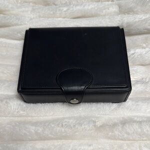Coach Genuine Black Leather Jewelry Box